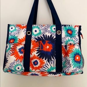 Thirty One Zip-Top Shoulder Utility Tote Shoulder